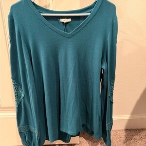 Maurice’s Teal V-Neck Women's Top